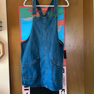 Overall denim dress dress